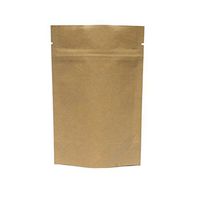AwePackage 2 oz Stand up Zipper Pouch Bag - FDA and USDA Compliant Heavy Barrier 4X6X2 Inch (50, Natural Kraft)