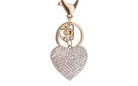 Preeyawadee Creative Rhinestone Heart Keychain Charm Women Handbag Pendant Keyring Lover Crystal
