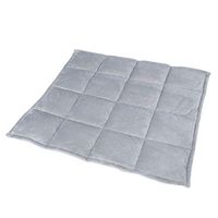 ZooVaa Soft Sensory Weighted Lap Pad Blanket for Children and Adults, 4.75lb 21x19 | Minky Grey & White