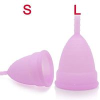 LWWOZL Menstrual Cup Reusable Period Cup Tampon and Pad Alternative | Large and Small - Pink (Size : L)