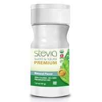 Pure Stevia Shaker Powder Sweet Leaf 100% Natural and Organic Sugar Substitute with Pure Sweetener Extract Stevia Glycerite PerfectDrinking and Cooking Recipe with Low Calorie Diet (30g)