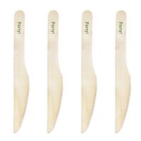 Dress My Cupcake Natural Wood Candy 500-Pack Buffet Knives DIY Kit, Party, Leaf Green