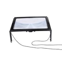 SHOP YJXA LED Light 3X Hands-Free Magnifier with Lighting Stand and Table Reading Light Rectangular Magnifier Reading Repair Needle Hobbies and Crafts Magnifiers