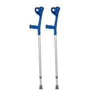 MYJZY Non-Slip Adult Elbow Forearm Crutches(Pair),Portable Medical Arm Cuff Crutch Walker with Height Adjustable,Lightweight Aluminum Alloy,Blue
