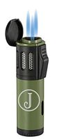 Personalized Visol Artemis Green Triple Torch Flame Cigar Lighter - Free Engraving (Single Initial)