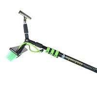 Outdoor Window Cleaner Window Cleaning Tool (Glass, Solar Panel, etc.) Professional Solution 3-in-1 Kit: Lightweight 30 Feet Water Fed Pole, Scrubber Brush w/ Spray Washer & Window Squeegee