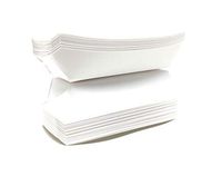 Mr. Miracle 7 Inch Paper Hot Dog Tray in White. Pack of 50. Disposable, Recyclable and Fully Biodegradable. Made in USA