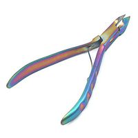 LAJA Imports Professional Grade Cuticle Nipper/Cutter/Clipper 1/2 Jaw Made of High Grade Multi Titanium Stainless Steel - with Single Spring, for Nail Art Tool and Manicure and Pedicure