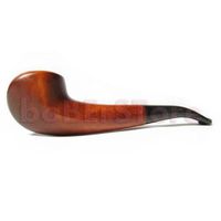 Long Pear Wood Tobacco Smoking Pipe 7.3", Hand Carved Pipe Exclusive Marine Design & Pouch Gift - BEST PRICE IN FPS!!!