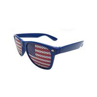 Doad Swimming Accessories 1PC American Flag Sunglasses USA Patriotic Design Plastic Shutter Glasses Shades Goggless (Blue)