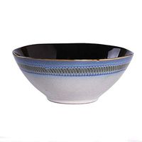 AXZHYX Bowl Ceramic Tableware Hand-Painted Fringe Home Restaurant Dish Noodle Soup Bowl Fruit Salad Tray Food Utensils 18x7.5cm Hotel Tableware Home Noodles Boiled Fish Soup Bowl