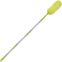 Sumind 153 cm Electrostatic Duster Fluffy Microfiber Cleaning Duster, Static Bendable Green Duster with Detachable Long Pole for Home, Office and Cars