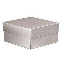 25ea - 6 X 6 Silver Lux FLD-Up Gift Box Lid-P Width 6"