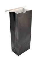 1LB Festive Bags with White or Gold Tin Tie Available in Solid Red,Green,Gold,Black,Blue and Maroon Size - 4 1/4 x 2 1/2 x 10 1/2″- (Black White Tin Tie)