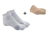 OrthoSleeve | Bundle | Bunion Socks (One Pair) & Bunion Splint (One Splint) Treats and relieves Hallax Valgus Pain and Reduces Toe Friction (Grey, Medium)
