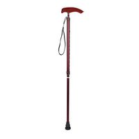 YULAN Folding Walker Cane Aluminum Alloy Handle Telescopic Adjustable Slip One Foot Old Man Cane 2 Color (Color : Red)