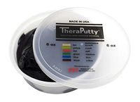 CanDo TheraPutty Standard Exercise Putty, Black: X-Firm, 6 oz