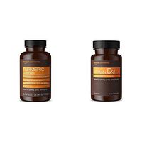 Amazon Elements Turmeric Complex, 400mg Turmeric Curcumin, 140mg Ginger, 10mg Black Pepper, 65 Capsules (2 Month Supply) & Vitamin D3, 5000 IU, 180 Softgels, 6 Month Supply