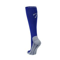 TheraSport Athletic Recovery Socks - 15-20mmHg Mild Compression Sport Socks (Blue, XL)