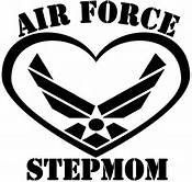 Chase Grace Studio Air Force Step Mom USAF Military Parent Vinyl Decal Sticker|Black|Cars Trucks Vans SUV Laptops Wall Art|5" X 5"|CGS320