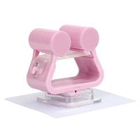 Ouniman Mop Holder, White, Decorate Damage Free, Clip for Umbrella, Home Hangger for Wall, Easy On, Easy Off - Pink