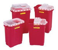 BD Extra Large Sharps Collector, 17 Gal, Hinged Top, Red 305610