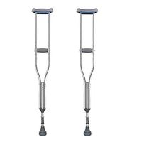 Huapa Crutches Freely Retractable Non-Slip Walker Shock Absorption Total Length 132-152 cm 178-190 cm Applied to Height (2Pcs, M)