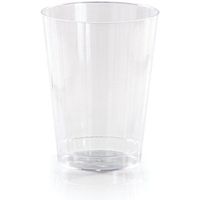 Club Pack of 96 Clear Reusable Fluted Tumbler Party Drinking Glasses 12oz