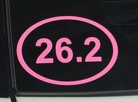 26.2 Marathon - Vinyl 5" width (Color: PINK) decal laptop tablet skateboard car windows stickers