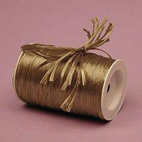 Krafty Klassics 1 Roll of Colored Pearlized Raffia Ribbon (1/4" x 100 Yds) (Kraft)