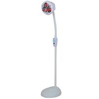 AALAMP 300W Infrared Heat Lamp 3 Bulbs Red Light Floor Stand Arthritis Blood Muscle Pain Relief Therapy Beauty Salon Time Setting Adjustable Temperature (White)