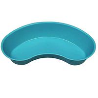Garduated 500 ml Kidney Shaped Plastic Emesis Basins, Turquoise (Pack of 12)