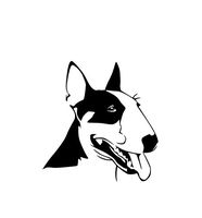 JS Artworks English Bull Terrier Vinyl Decal Sticker (Black)