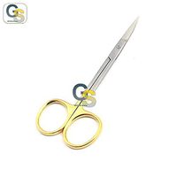 G.S Super Cut IRIS Scissors 4-1/2" Curved ENT Ear Eye Vet