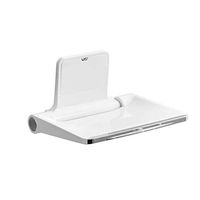 Folding Shower Seat Attachment - Durable, Foldable Luxury Bath Seats with Wall Mounted Chrome Brackets - Holds Up to 400 Lbs