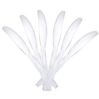 Netko Heavyweight Clear Plastic Knife – Disposable Knives Heavy Duty Cutlery Utensils 300 Pack