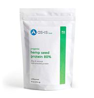 as-is Organic Hemp Seed Protein Powder 80%, Plant-Based, Vegan, Non-GMO, Unflavored, 16oz