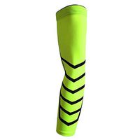 1 Pair Lengthened Arm Warmers Sun UV Protective Compression Basketball Arm Sleeves Cycling Running Arm Guard Armband,Green,L
