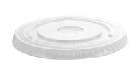 Fineline Super Sips 3198FLS 98mm PET Flat Lid with Slot, Clear
