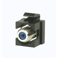 C2G Black Keystone Recessed F-Conn 75 Ohm KSFCNR-00