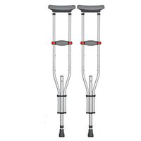 Alloeliey Crutches, Aluminum Crutches Lightweight, Old Man's Underarm Walker Non-Slip, Disabled Foldable Double Crutches, Suitable for Medical Care,A