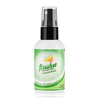 Flushie Pre-Toilet Sprays 2-Ounce Bottle, Unscented Toilet Spray, Bathroom Deodorizer, Poop Spray, Before You Go Spray, Perfect for Travel 2oz