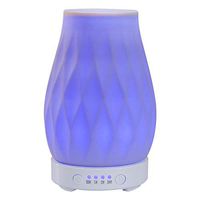 Essential Oil Diffuser Matte Hand-Crafted Whisper-Quiet Ultrasonic Ceramic Humidifier for 7 Color Changing Light,Waterless Auto Shut-Off for Aroma Diffuser 100ML(White)