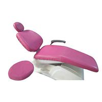 Tinsay 4pcs/Set Pure Colors Elastic Dental Chair Seat Cover Washable Protector Pink