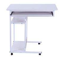 Luonita Laptop Desk Overbed Table,Mobile Desk Cart,Portable Computer Desk Bed Couch Sofa Side Table Reading Desk Breakfast Table Industrial Side Table with Wheels Shipping from CA.，NJ.