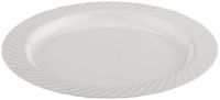 Opulence Heavyweight Plastic Plate, 7.5-Inch Diameter, White (240-Count)