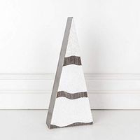 5" X 12" X 1.5" Chunky Wood Tree, White/Brown – 75217