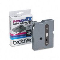 Genuine Brother 1/4" (6mm) Black on White TX P-touch Tape for Brother PT-8000, PT8000 Label Maker