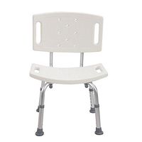 Hmhope Bath Chair with Backrest Rectangular Grip Hole Lightweight Aluminum Height Adjustable Elder Product