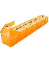 Extra Large Weekly Pill Organizer, Sukuos XL Daily Pill Cases for Pills/Vitamin/Fish Oil/Supplements (Orange)